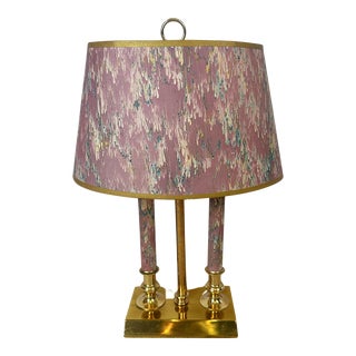 1970's Italian Florentine Firenze Paper Brass Lamp For Sale