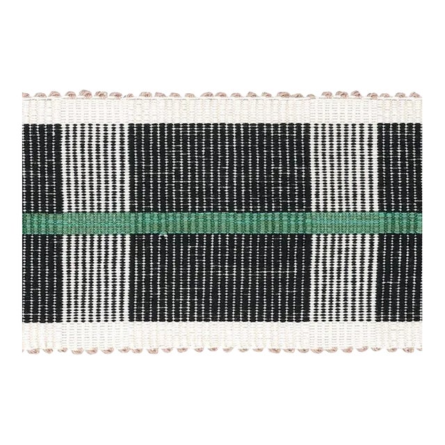 Sample - Schumacher Calcada Tape in Emerald For Sale