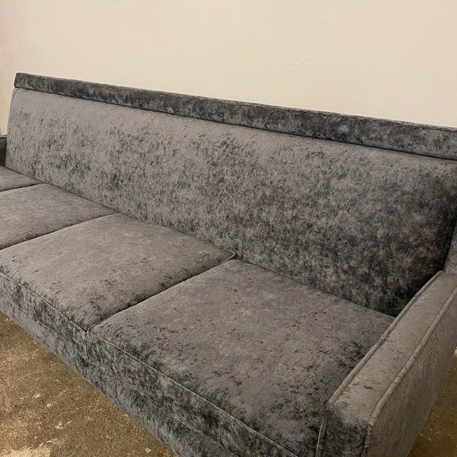 Mid-Century Modern Reupholstered Mid 20th Century Paul McCobb Sofa With Walnut Legs Crypton Fabric For Sale - Image 3 of 8