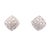 Contemporary Roberto Coin Frosted Woven Square in 18k White Gold Appassionata Stud Earrings, A Pair For Sale - Image 3 of 4