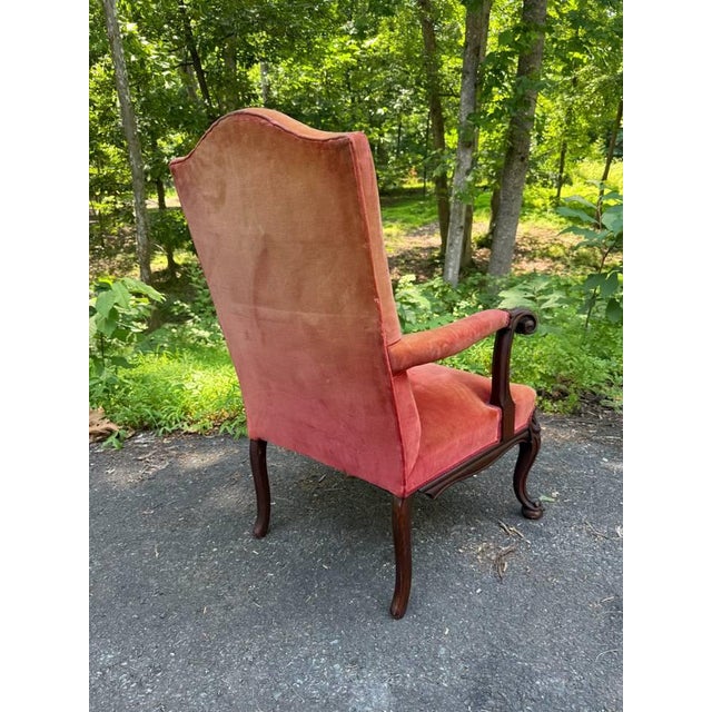 Mid 20th Century Louis XIV Style High Back Throne Style Open Armchair For Sale - Image 12 of 18