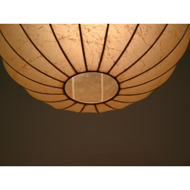 Large Beige Round Cocoon Pendant Light by Achille Castiglioni for Flos, 1960s For Sale - Image 12 of 14