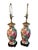 Traditional Late 20th Century Wescal Porcelain Floral Lamps on Wood Stands - A Pair For Sale - Image 3 of 8