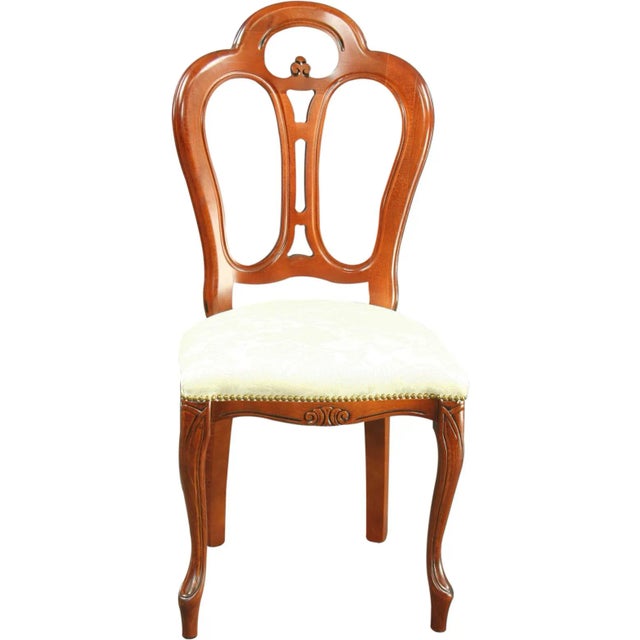Item #: Overall measurements (inches) 40.50H x 19W x 18D Seat 21.50H. The mahogany frame of this elegant reproduction...
