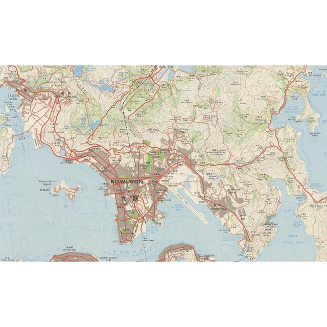 Large Two-Sheet Map of Hong Kong, Kowloon and the New Territories, 1975, Set of 2 For Sale - Image 4 of 16