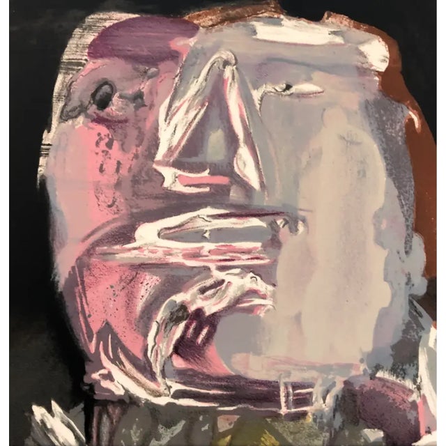 Mid-Century Modern 1965 Abraham Rattner Mid Century Modern Figure Lithograph For Sale - Image 3 of 5