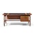Kofod Larsen for Selig Megiddo Queen of Sheba African Wenge Wood and Brass Executive Desk This desk measures: 70.75 wide x...