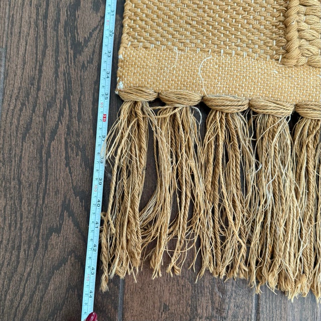 Ica Vintage 1986 Don Freedman Style Macrame Wall Hanging Fiber Tapestry 43x31 For Sale In Palm Springs - Image 6 of 7