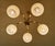 Art Deco Opaline Glass and Brass Pendant Light, 1950s For Sale - Image 12 of 15