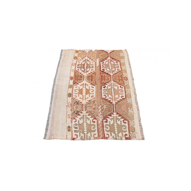 Mid-Century Modern Vintage Small Decorative Kilim Rug - 2`6″ X 4`5″ For Sale - Image 3 of 6