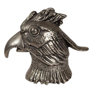 Vintage Silver-Plated Parrot Head Bottle Opener in the style of Gucci, 1970s For Sale