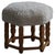 Mid-Century Modern Danish Hexagonal Oak Stool with Lambswool Upholstery, 1950s For Sale - Image 13 of 13