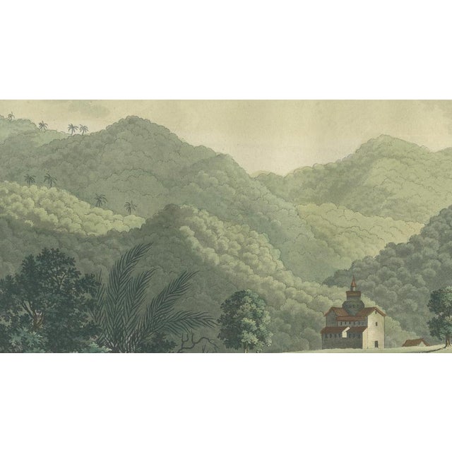 Early 19th Century After Giulio Ferrario, Brazil in Soft Greens, St. Fidelis Jesuit Mission View, Aquatint, 1821 For Sale - Image 5 of 9