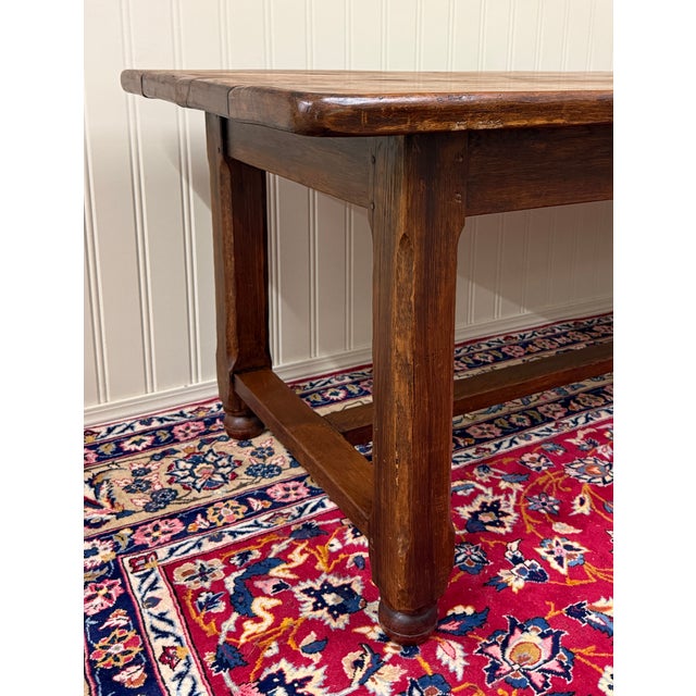 Antique French Country Farmhouse Dining Table Honey Oak 98"w C. Late 19thC For Sale - Image 9 of 18