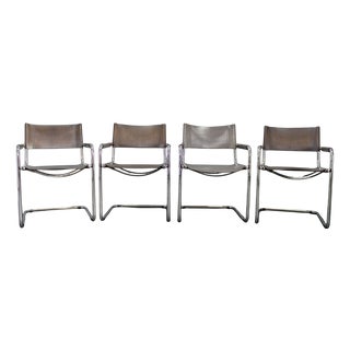 Bauhaus Cantilever Armchairs by Mart Stam, Italy, 1980s, Set of 4 For Sale