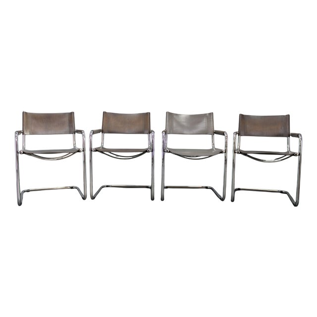 Bauhaus Cantilever Armchairs by Mart Stam, Italy, 1980s, Set of 4 For Sale