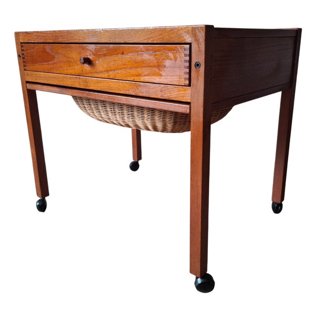 Danish Sewing Trolley in Teak, 1960 For Sale
