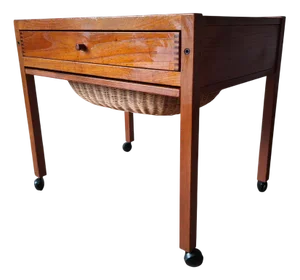 Danish Sewing Trolley in Teak, 1960