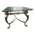Antique Coffee Tables - Glass Top With Brass Lion Base For Sale