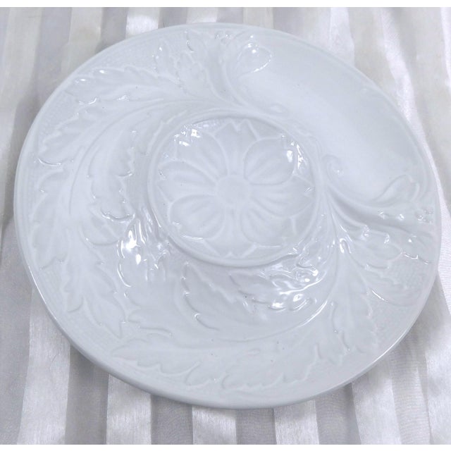 Contemporary 1980s Williams Sonomas Grande Cuisine Lot of Four Divided White Plates For Sale - Image 3 of 4