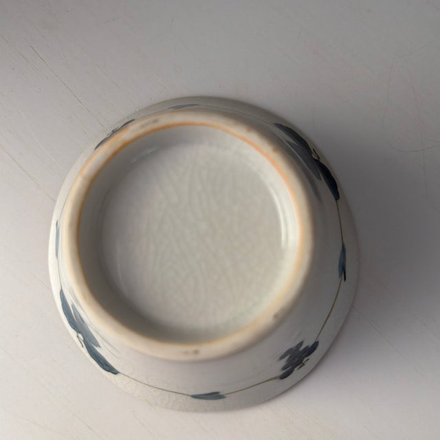 Vintage Japanese Small Angled Bowl With Grape Leaf and Grape Bunch Design, 8 Available For Sale - Image 4 of 8