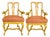 Early 20th Century Venetian Rococo / Louis Revival Style Yellow Wood Upholstered Accent Side Chairs - A Pair For Sale