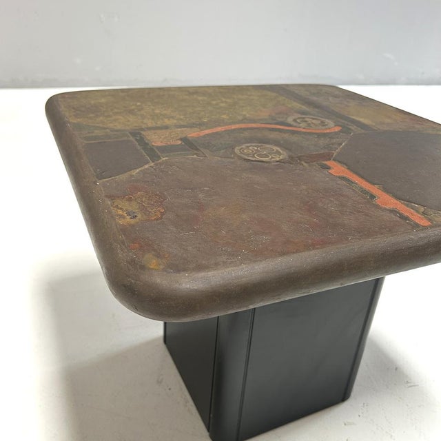 Vintage Brutalist Coffee Table by C. Kneip for Schiefer & Stein, 1991 For Sale - Image 4 of 11