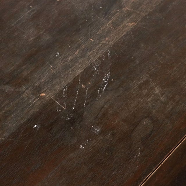 1940s William & Mary Style Turned Walnut Gate-Leg Drop-Leaf Accent Table For Sale - Image 10 of 11