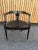 lacquered wooden armchair with wicker seat in Louis Philippe style