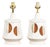 Vintage Mid Century Modern Lamp Wood Ceramic Table Lamp - a Pair For Sale