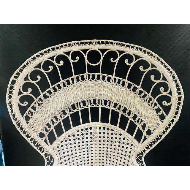 Wood Late 20th Century Emmanuel Peacock Cane Chair For Sale - Image 7 of 11