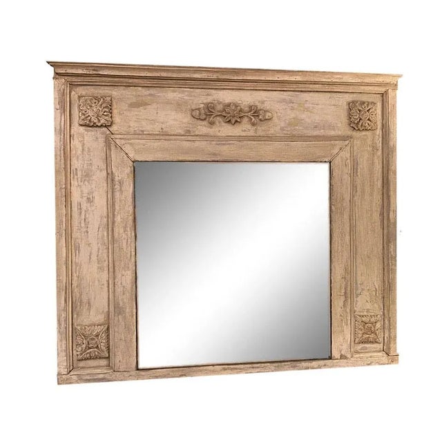 19th Century French Antique Painted Mirror For Sale - Image 9 of 9