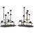 Paul Evans Attributed Welded Steel Brutalist Candlesticks For Sale