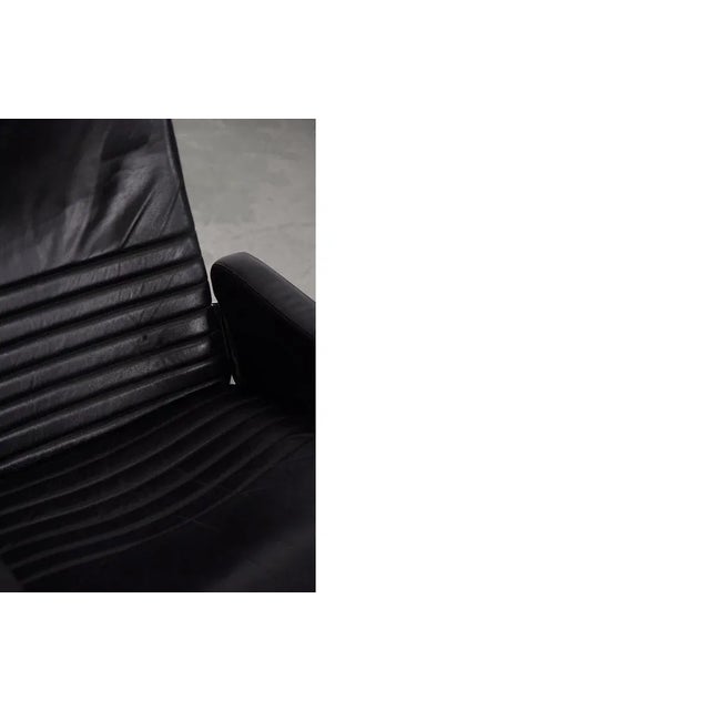 Set of Scandinavian Black Leather Armchairs from Ire Mobel AB, 1970s For Sale - Image 10 of 18