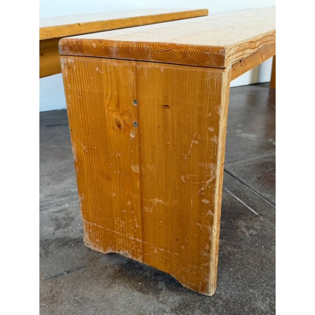 Wood Vintage 1970’s Charlotte Perriand Pine Bench For Sale - Image 7 of 16