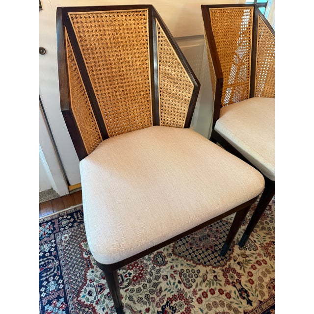 Pair of Baker Milling Road Occasional Chairs With Caning, 21st Century For Sale In Orlando - Image 6 of 10