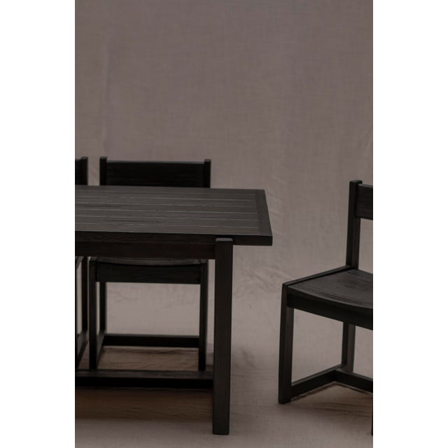 Minimalist Dining Set by Hugo Svensson for Bjärnums Möbelfabrik, 1960s, Set of 5 For Sale - Image 6 of 17