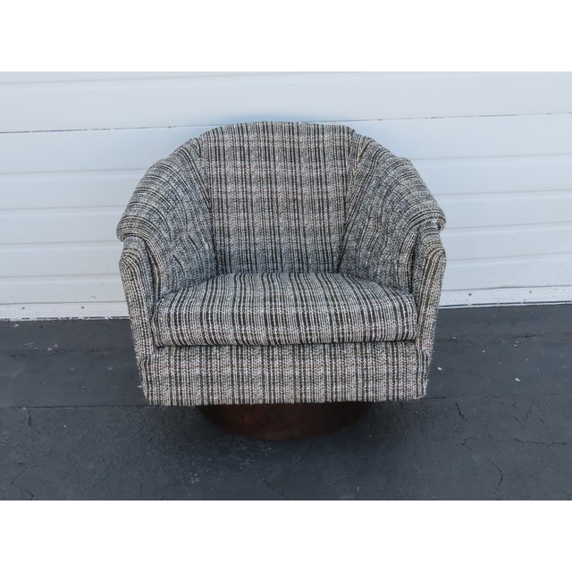 Carsons Milo Baughman Style Mid Century Modern Swivel Side Chairs a Pair 6423 For Sale - Image 4 of 18