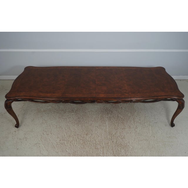 Henredon French Style Walnut Dining Room Table For Sale - Image 13 of 18