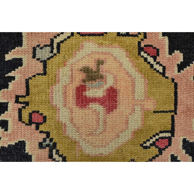 Oushak Rug 8’9” X 11’11” Black Wool Traditional Hand-Knotted Oriental Carpet For Sale - Image 9 of 12