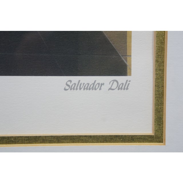 Gold Late 20th Century Salvador Dali Abraham Lincoln in Dalivision Optical Illusion Lithograph 32" For Sale - Image 8 of 14