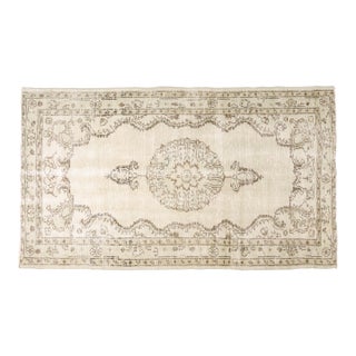 1960s Neutral Home Decor, Earthy Tones Rug For Sale