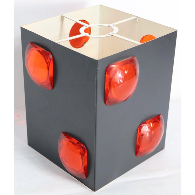 Gino Sarfatti Mid Century Jeweled Shade Possibly Lightolier After Sarfatti For Sale - Image 4 of 12