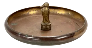 Art Deco Bronze Dish with Bird Sculpture by Willig Bronce, 1930s-1940s