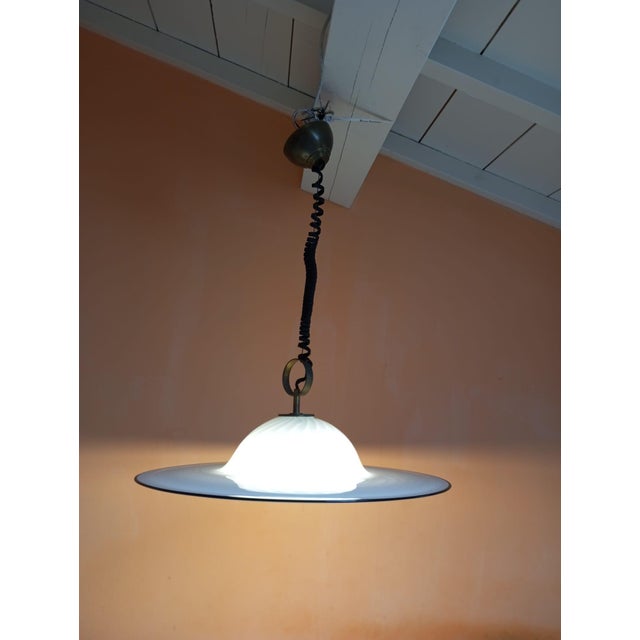 Vintage Murano Glass Pendant Light, Italy, 1960s For Sale - Image 11 of 17