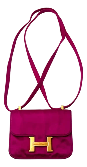 Hermès Mini Constance Pink Satin.