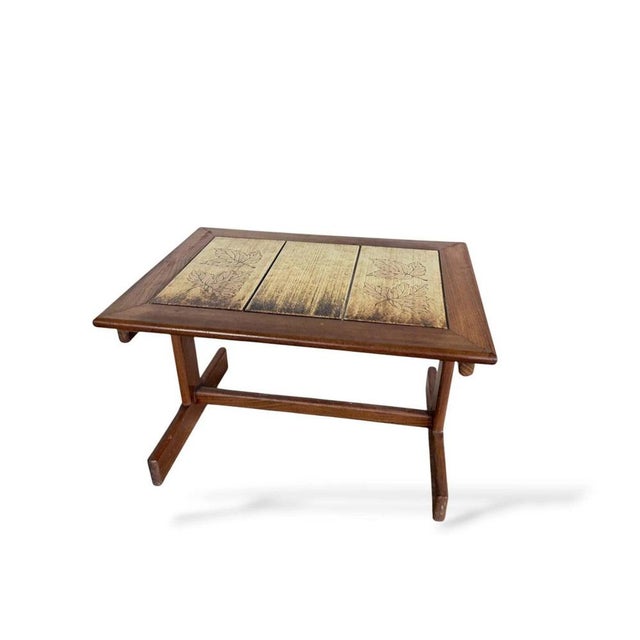 1960s Mid-Century Modern Teak Bedside Table with Ceramic Tile Top, 1960s For Sale - Image 5 of 9