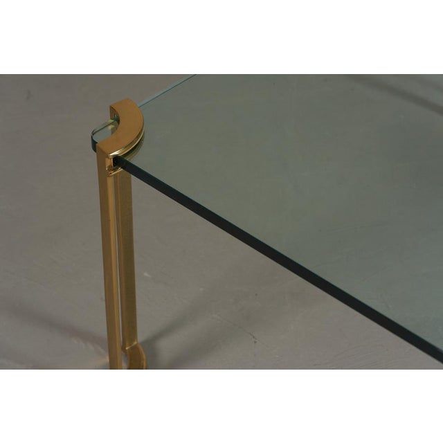 1970s Large Vintage Bronze and Glass Coffee Table by Peter Ghyczy, Germany, 1970s For Sale - Image 5 of 8