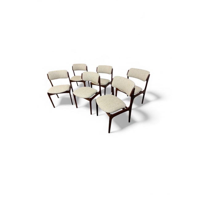 Mid-Century Modern Mid-Century Danish Modern Erik Buch Rosewood Dining Chairs - Set of 6 For Sale - Image 3 of 7