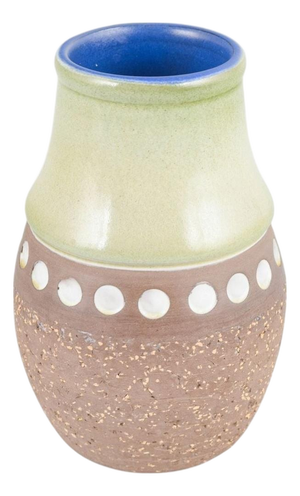 Glazed and Unglazed Stoneware Vase by Mari Simmulson for Upsala Ekeby, 1960s